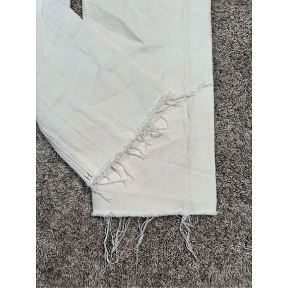 Ética Altin Loose Fit Jeans Natural Denim Mid Rise Relaxed Leg Frayed Hem 27 - Picture 16 of 16